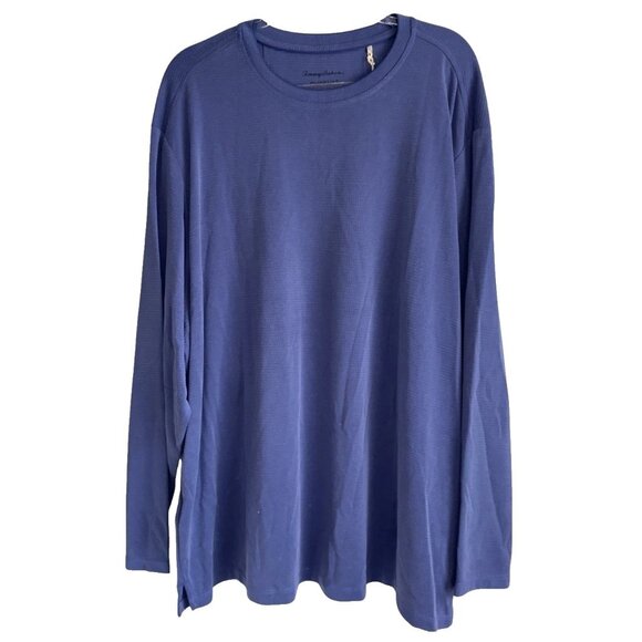 Tommy Bahama Big & Tall 3XLT Coastal Crest Long Sleeve Crew T-Shirt Ultramarine - Picture 9 of 10